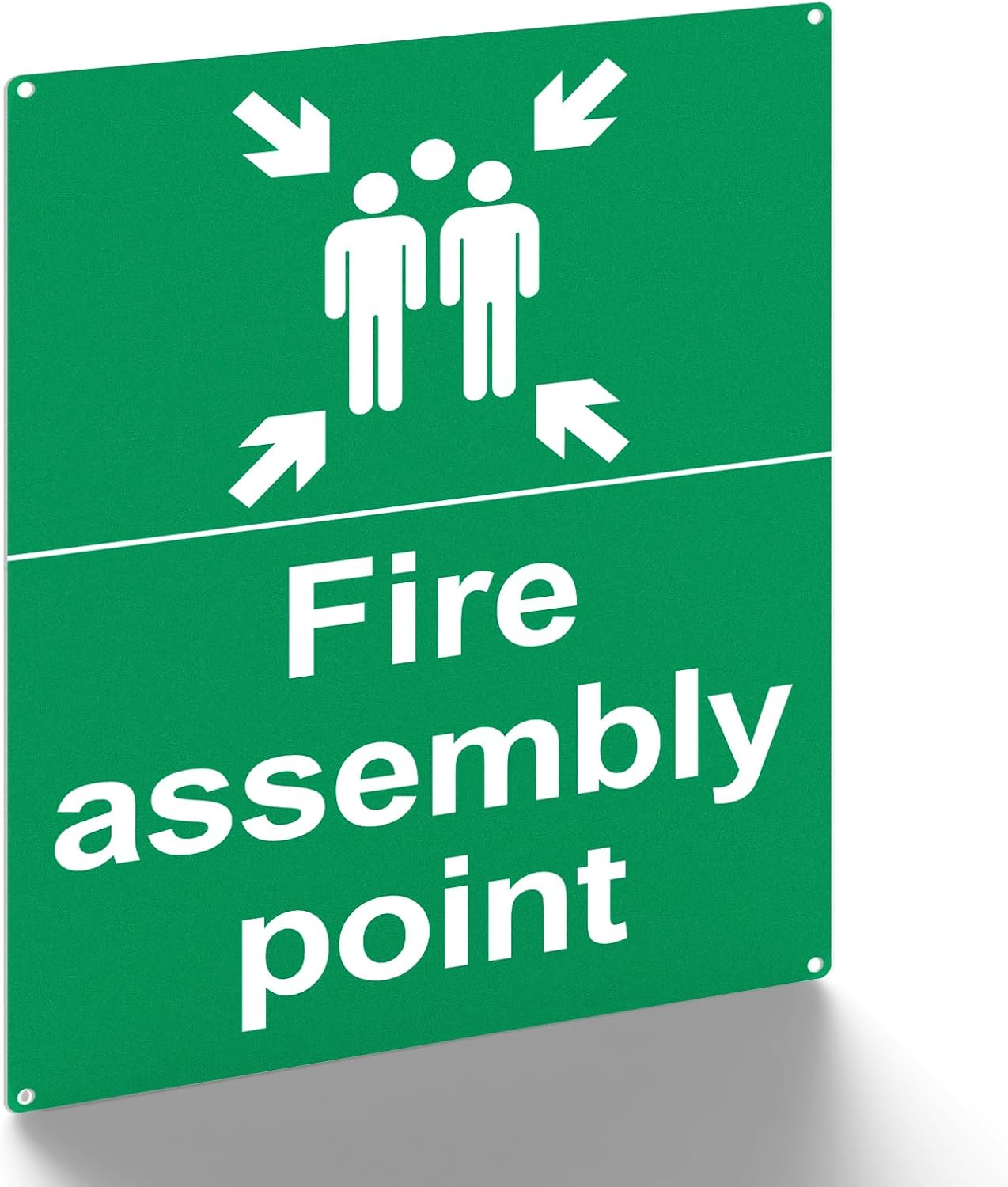 Fire Assembly Point Sign, 400 x 300mm, 1mm Rigid PVC Outdoor Sign — image 1