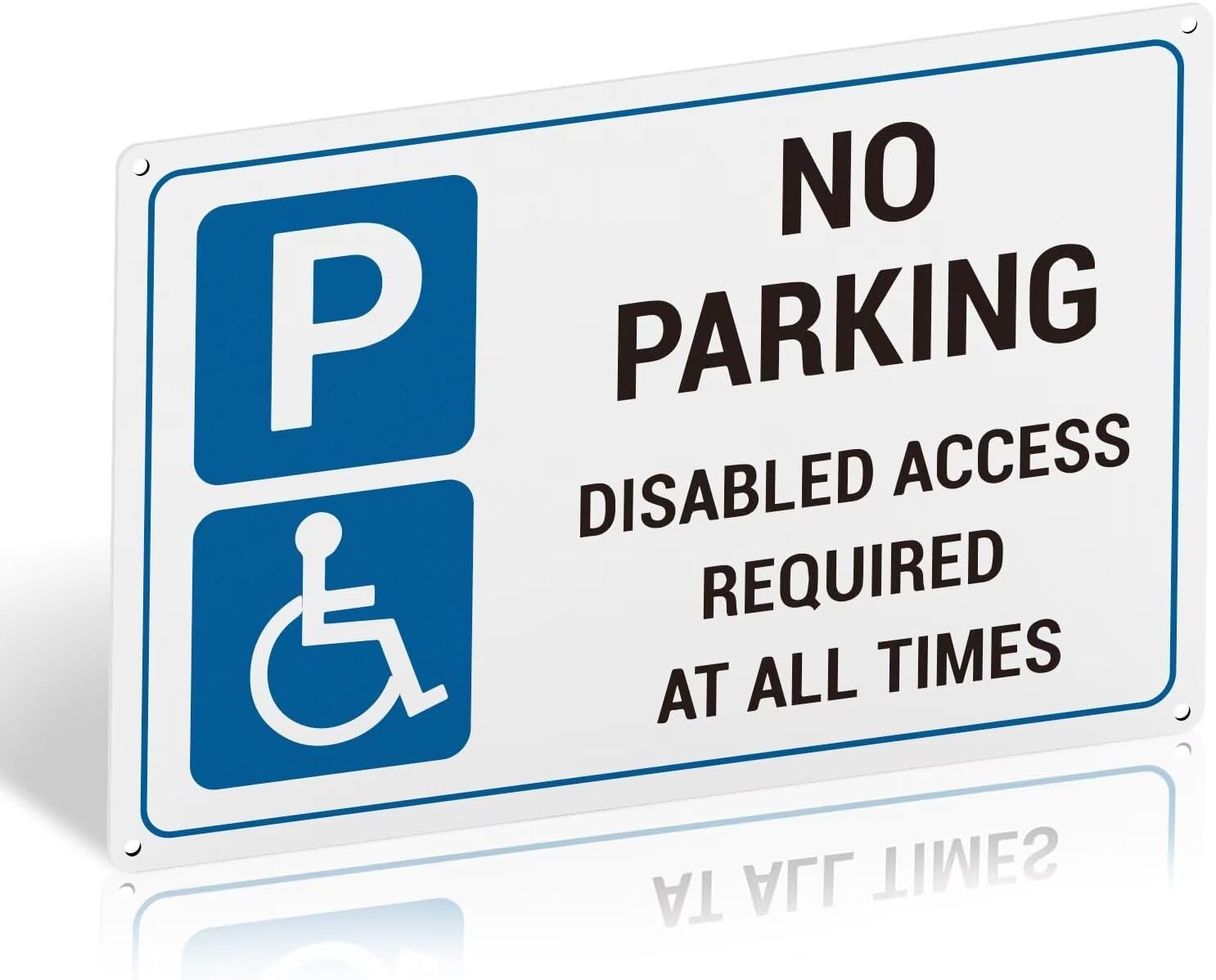 No Parking Disabled Access Sign, 300 x 200mm Rigid PVC — image 1