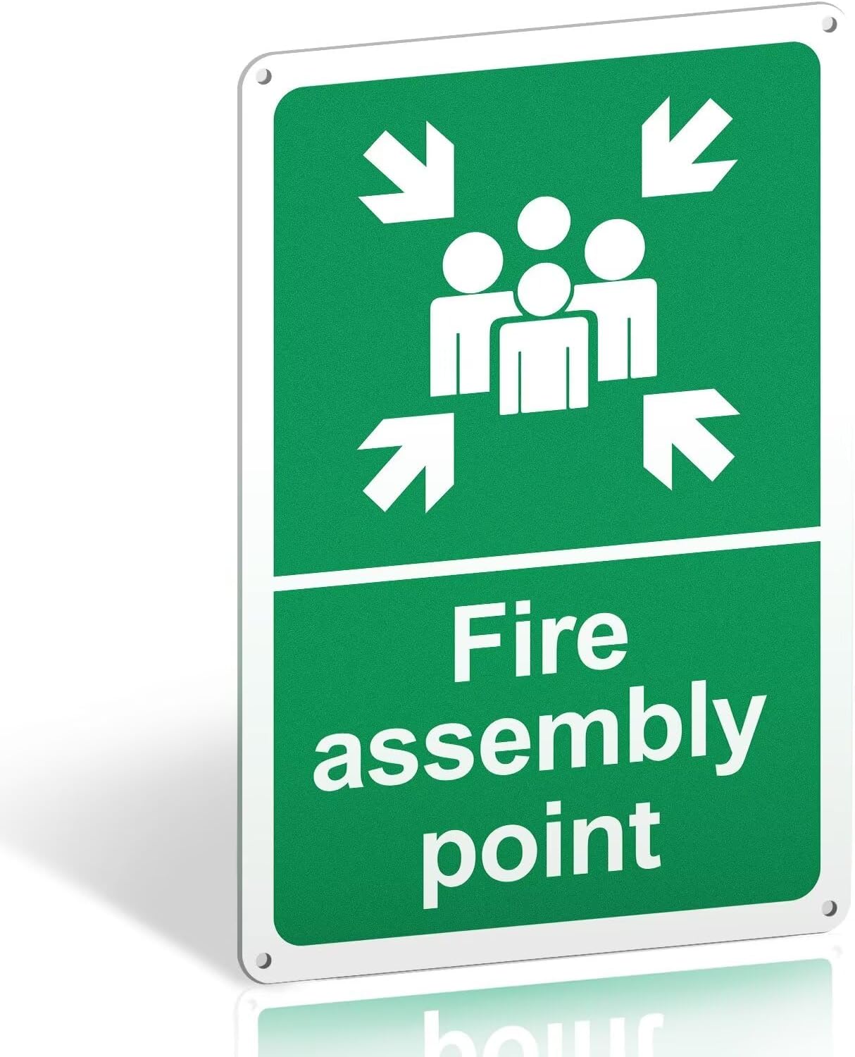 Fire Assembly Point Sign, 600 x 400mm, 1mm Rigid PVC Outdoor Sign — image 1