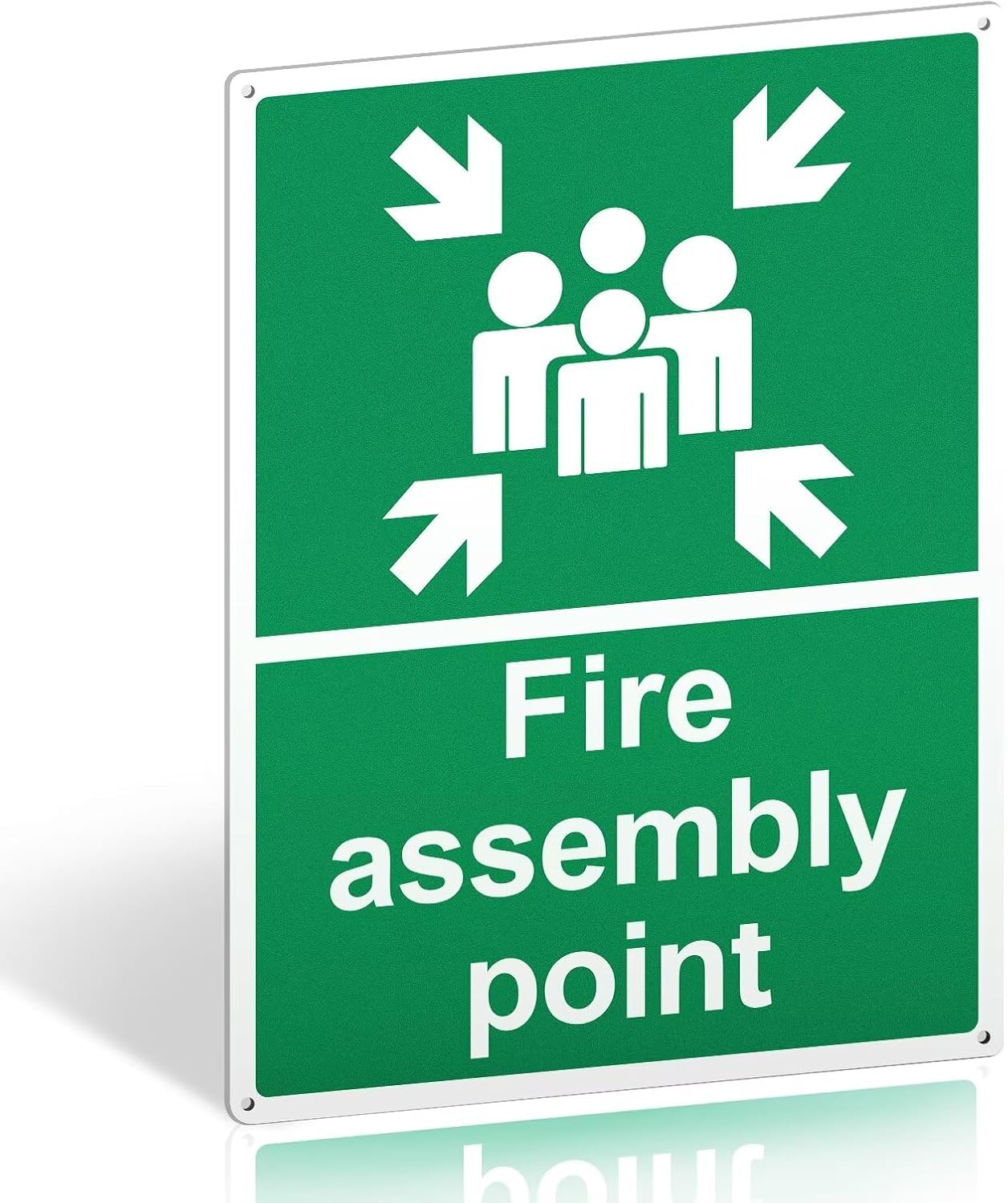 Fire Assembly Point Sign Outdoor - 400 x 300mm - 1mm Rigid Plastic — image 1